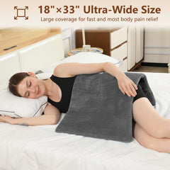 ESTINGO heating pad shows rapid 130W warm-up for instant comfort.
