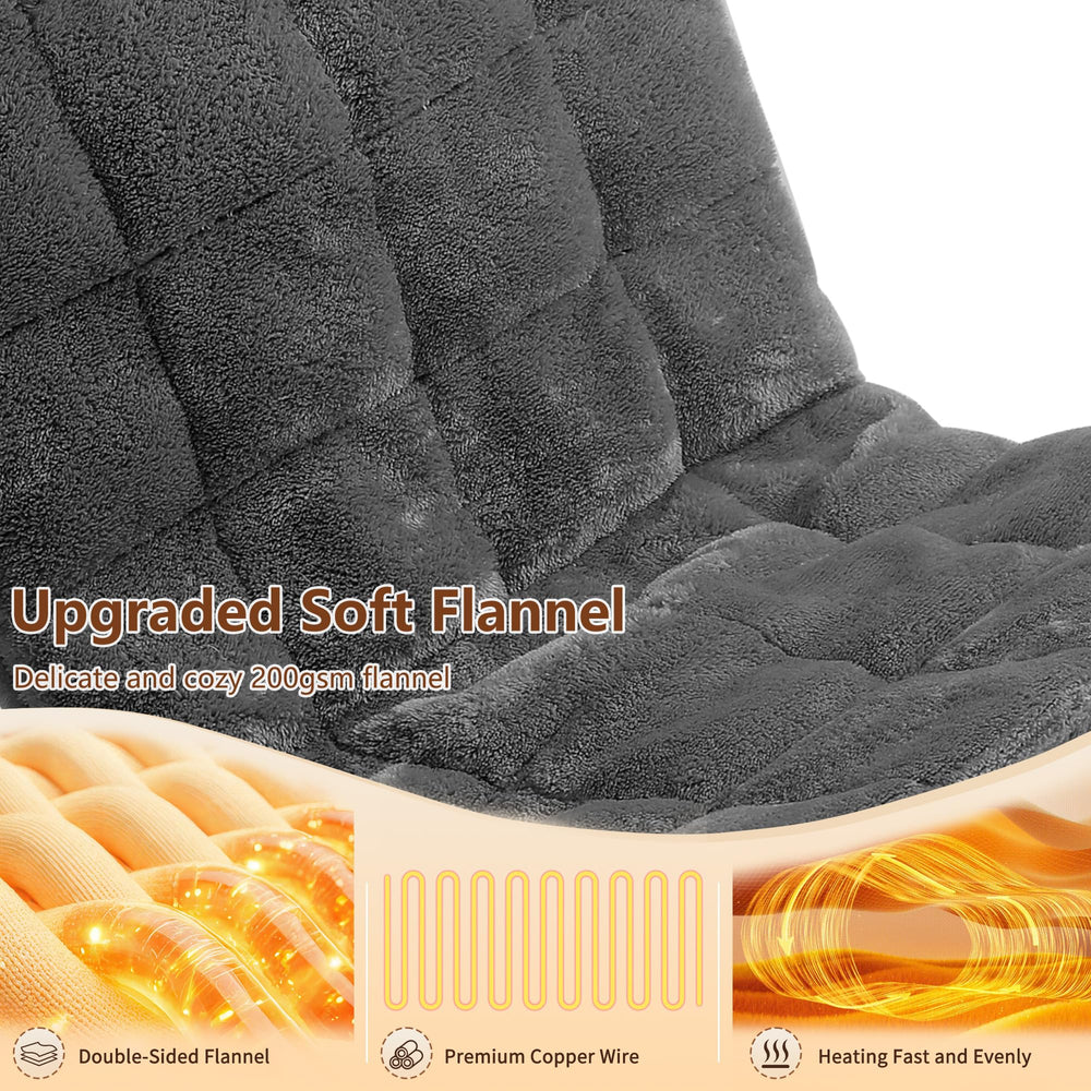 ESTINGO weighted heating pad large UL ETL certified for safe couch relaxation.