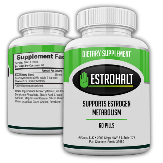 Estrohalt capsules close-up showing core ingredients for versatile use.