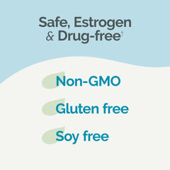 Gluten-free and non-GMO badge highlighted on Estroven Complete label.