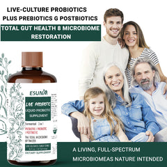ESUNM full-spectrum microbiome balance concept image hints at holistic gut health.