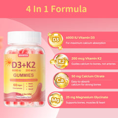 Esverco D3 K2 gummies daily dose of two pieces for a simple routine