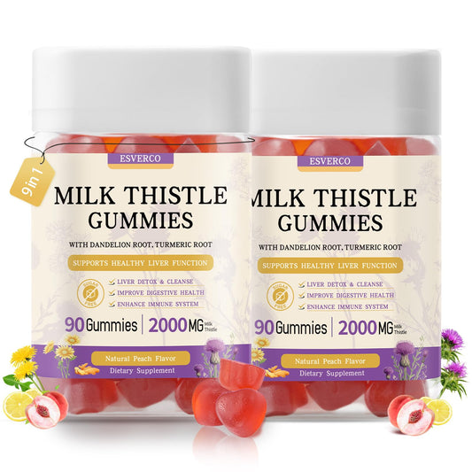Esverco Milk Thistle Gummies bottle for daily liver support on the go