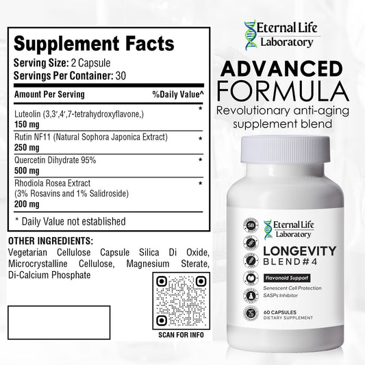 Quercitin rhodiola luteolin rutin capsules close-up highlighting quality ingredients.