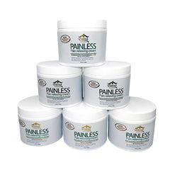 Eternal Spirit Beauty painless relieving cream jar showing silky texture for quick absorption