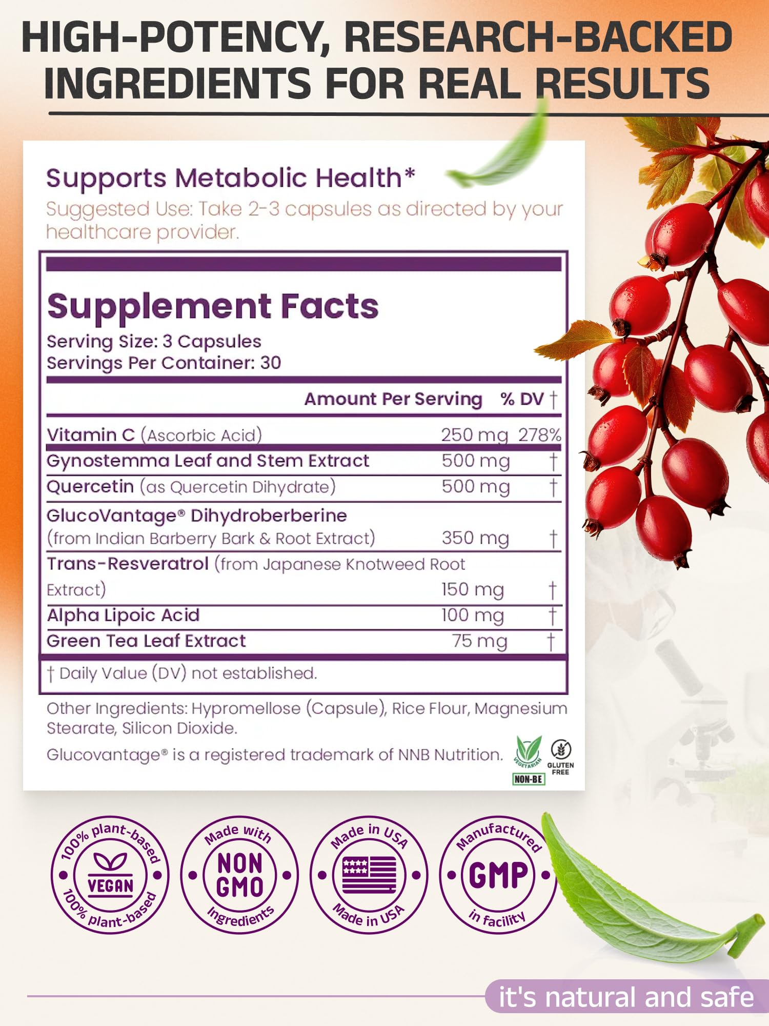 Rear box panel of Eternity Medicine Rx with manufacturing and quality details