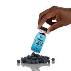 Ethan's Organic Clean Energy Shots being poured for immediate, on-demand energy.