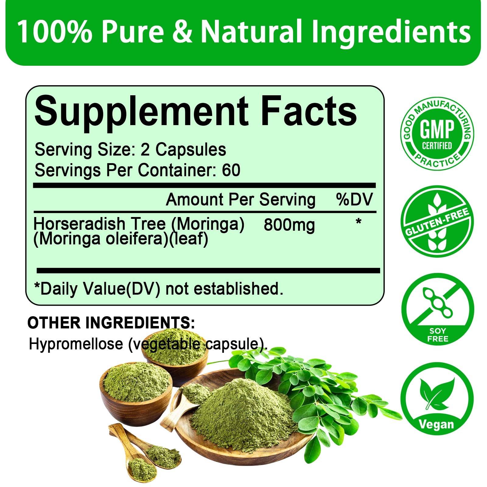 Label detail highlights non-GMO and gluten-free attributes