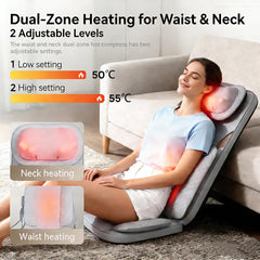 Ethereal Wellness 4D kneading cushion targets sore muscles across neck and back.
