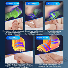 Heated function warms feet up to 131°F for comforting relief.