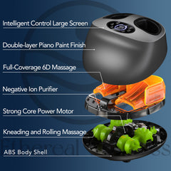 Remote control and LCD touchscreen provide easy massage settings.