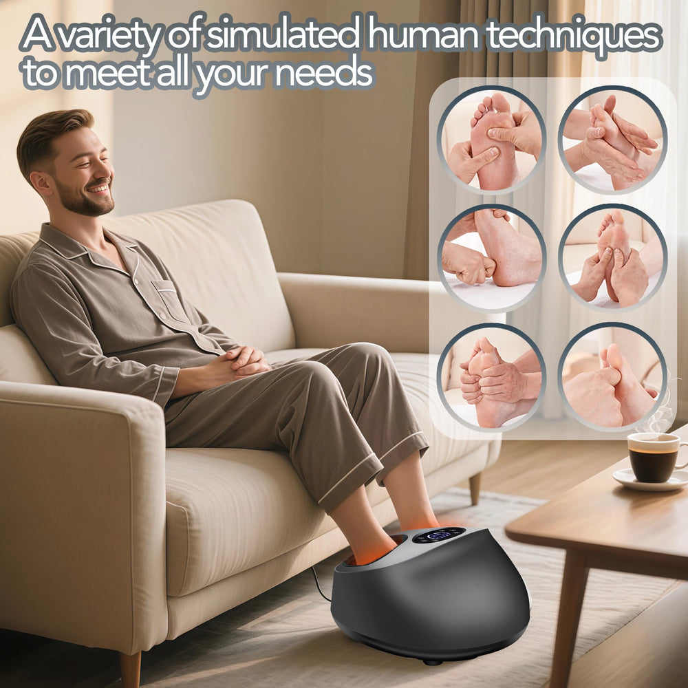 Spacious chambers fit feet up to US size 14.