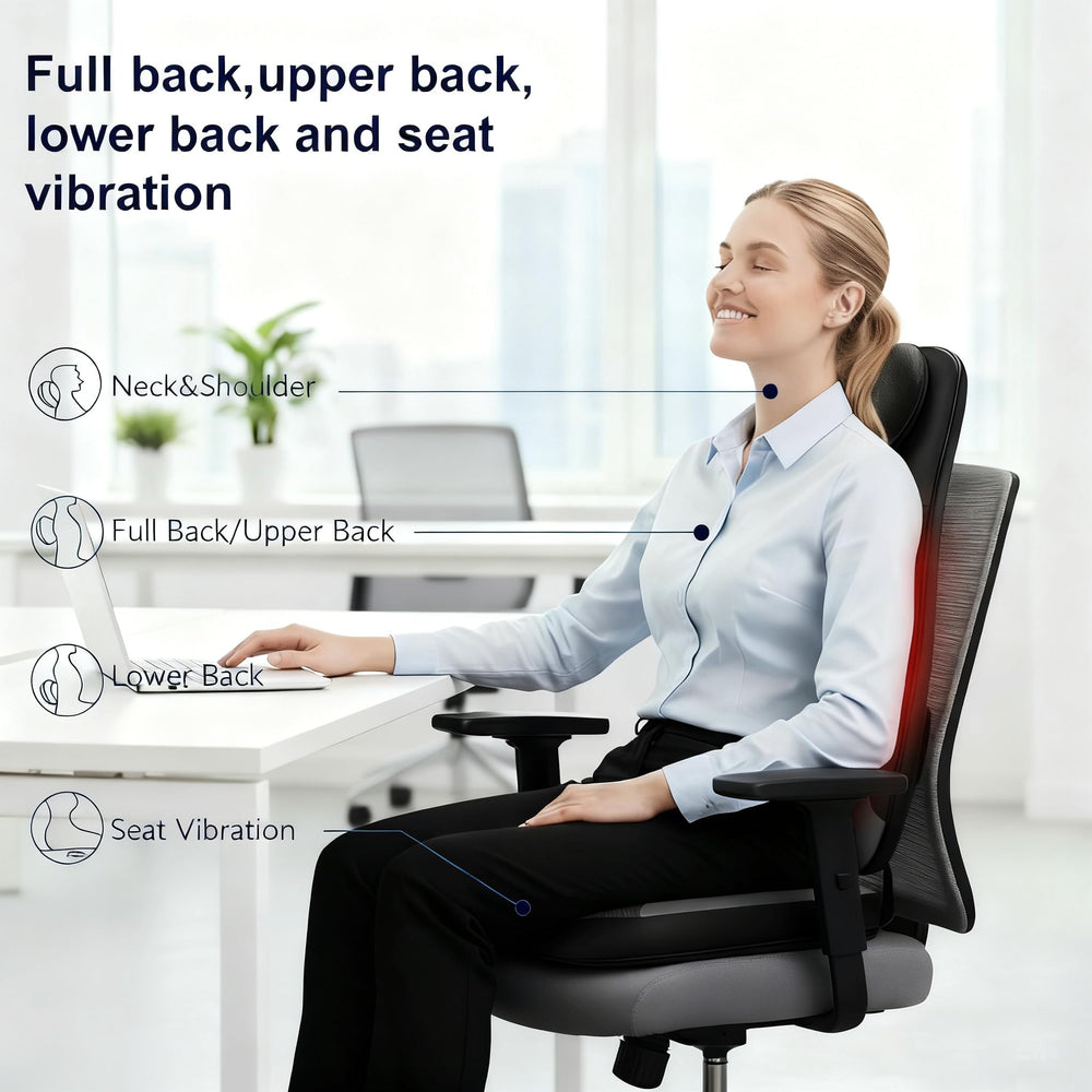 Ethereal Wellness spot massage feature concentrates relief on targeted back areas