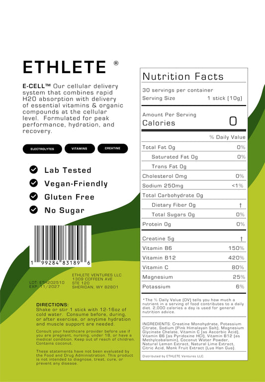 Ethlete electrolytes peach mango bottle with refreshing flavor