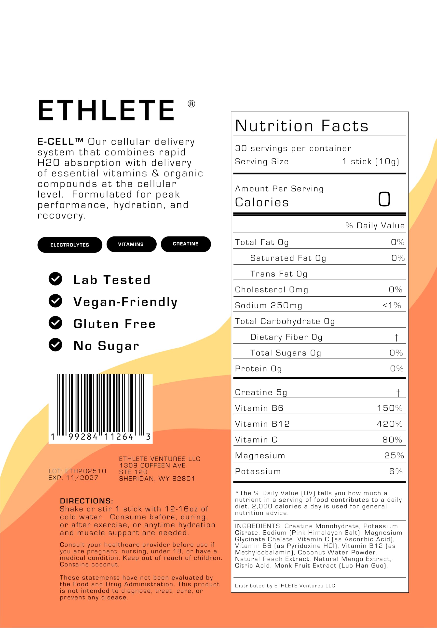 Ethlete Electrolytes scoop for precise daily hydration measurement.