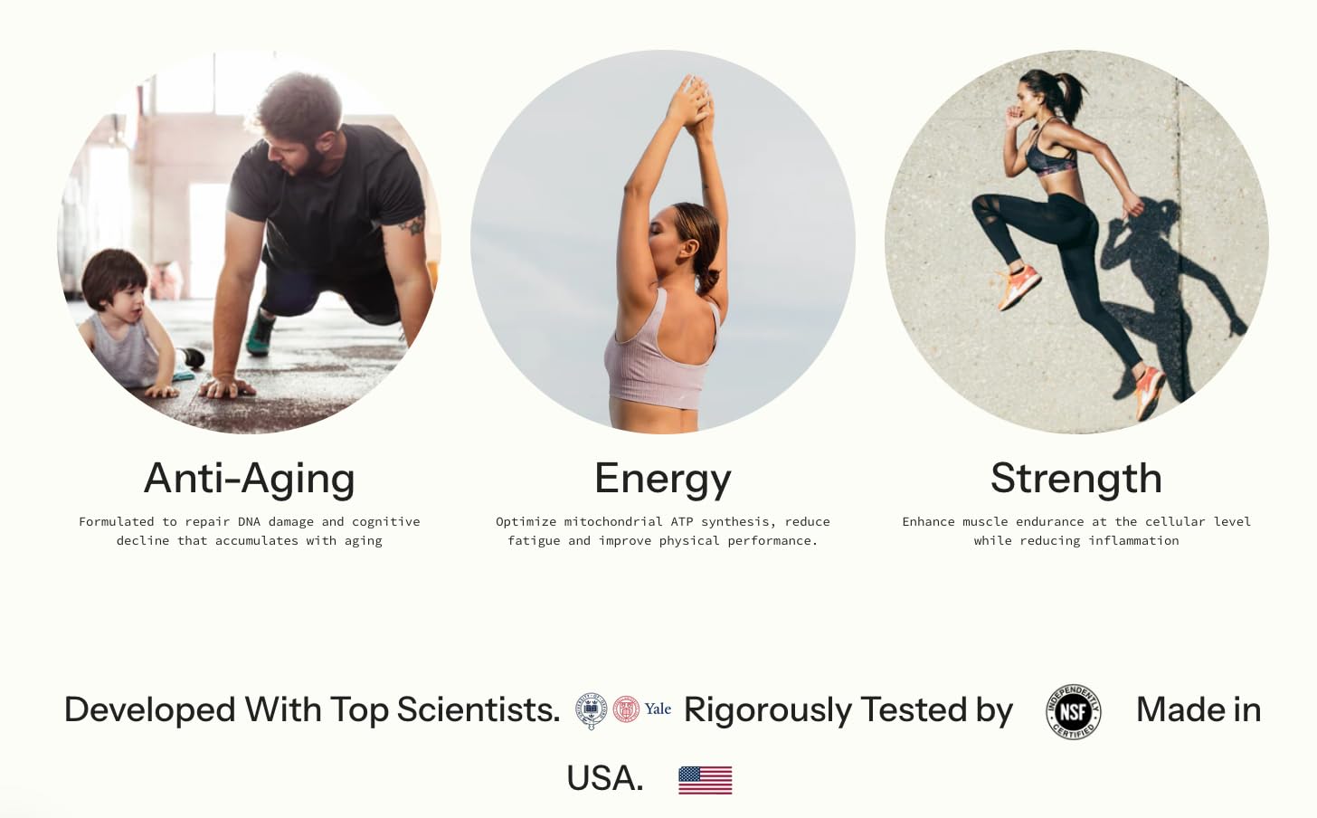 Ethlete NAD+ daily-use scene conveys active lifestyle energy during workouts.