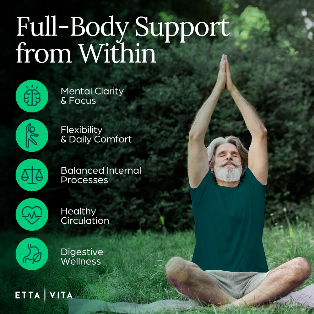 Etta Vita delayed-release capsules container showcasing slow-release design
