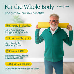 Etta Vita non-GMO logo on packaging indicating clean-label wellness.