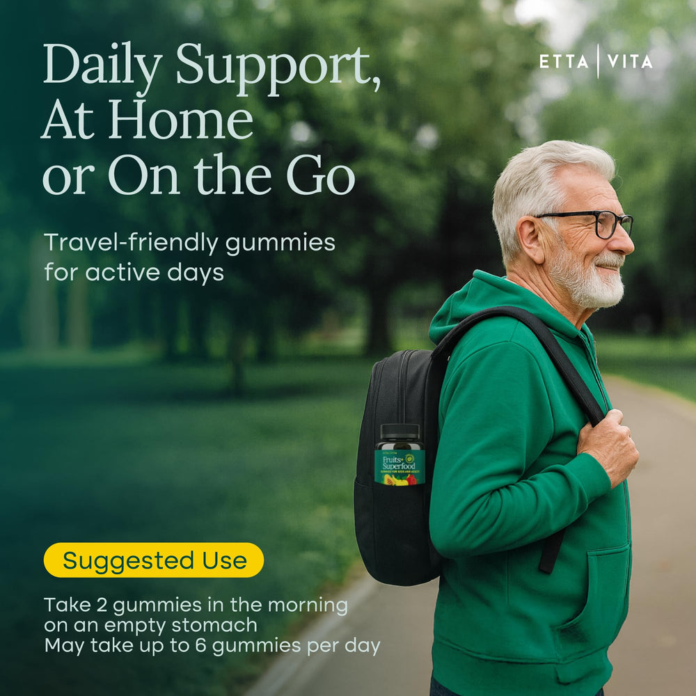 Etta Vita pectin-based gummies provide chewable daily support without capsules.