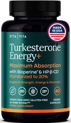 Etta Vita potent turkesterone bottle for vegan athletes.