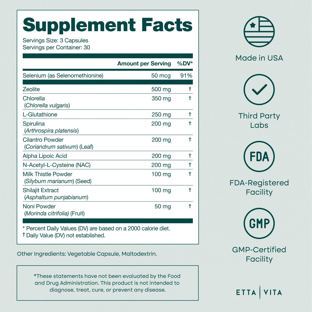 Etta Vita Spirulina Chlorella close-up for digestive comfort and balance