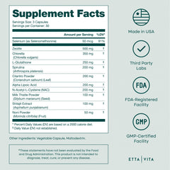 Etta Vita Spirulina Chlorella close-up for digestive comfort and balance