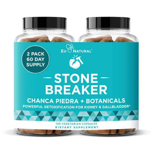 Eu Natural Chanca Piedra Stone Breaker bottle front for easy daily kidney support.