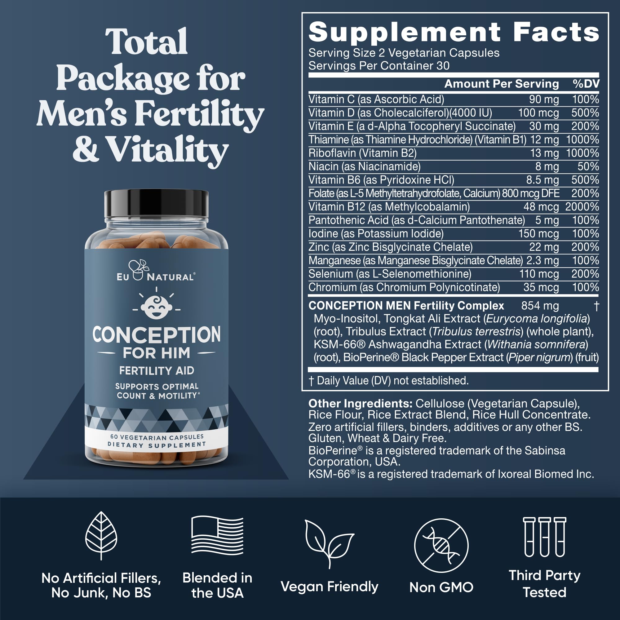 Eu Natural Conception bundle dual-pack for couples at home.