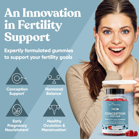 Eu Natural Conception for Her label highlighting Myo-Inositol and nutrients