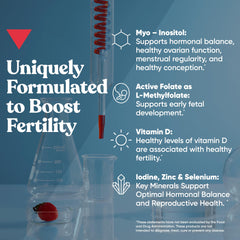 Eu Natural Conception for Her packaging showing 75 count and vegan formula