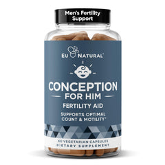 Eu Natural Conception for Him bottle front showing complete fertility support packaging