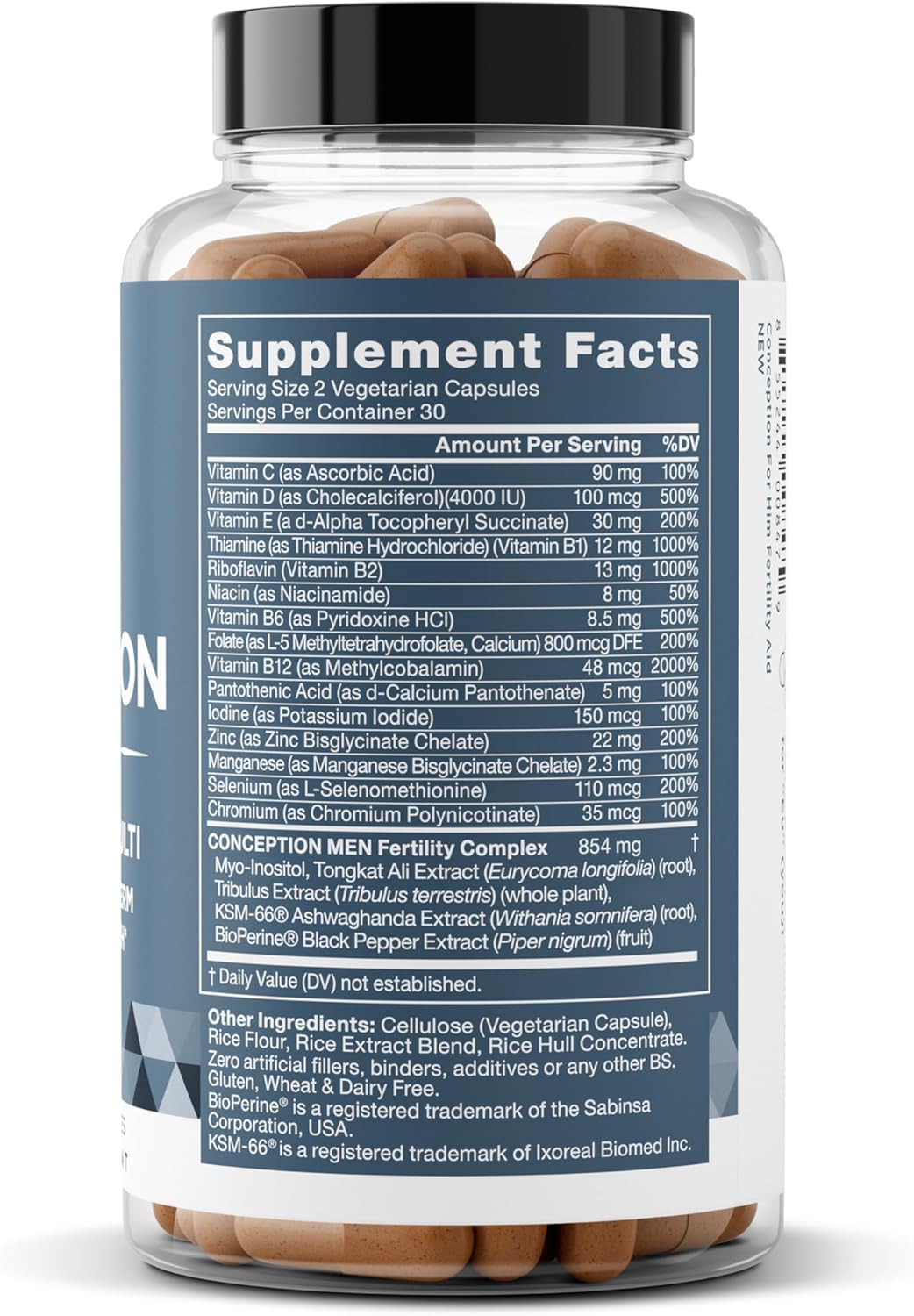 Eu Natural Conception for Him daily dosage routine ready for use.