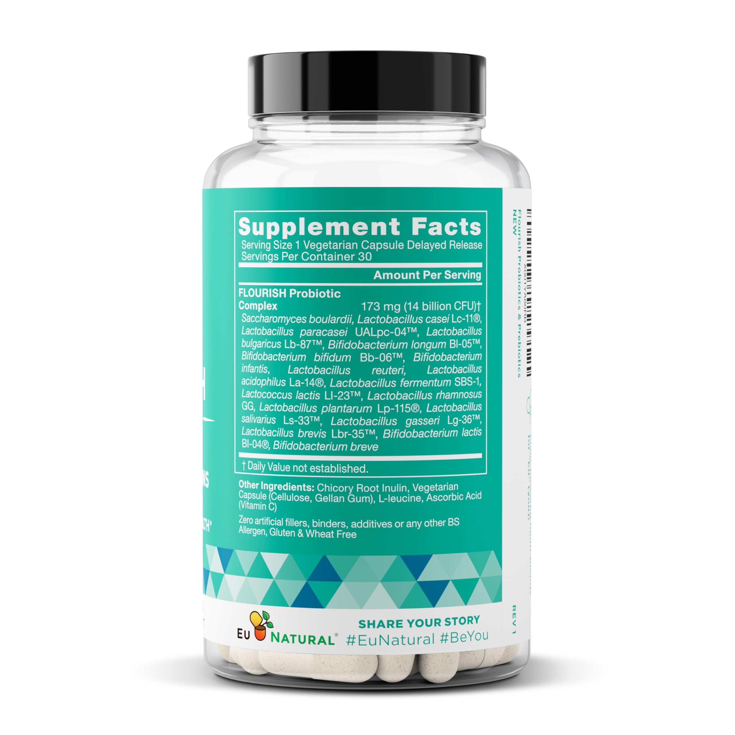 Eu Natural Flourish shelf-stable mini capsules for pregnancy-friendly use.