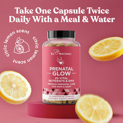 Eu Natural Glow packaging box highlights quality and USA-made production.