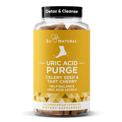 Eu Natural Purge Uric Acid Flush bottle front view highlights daily joint support
