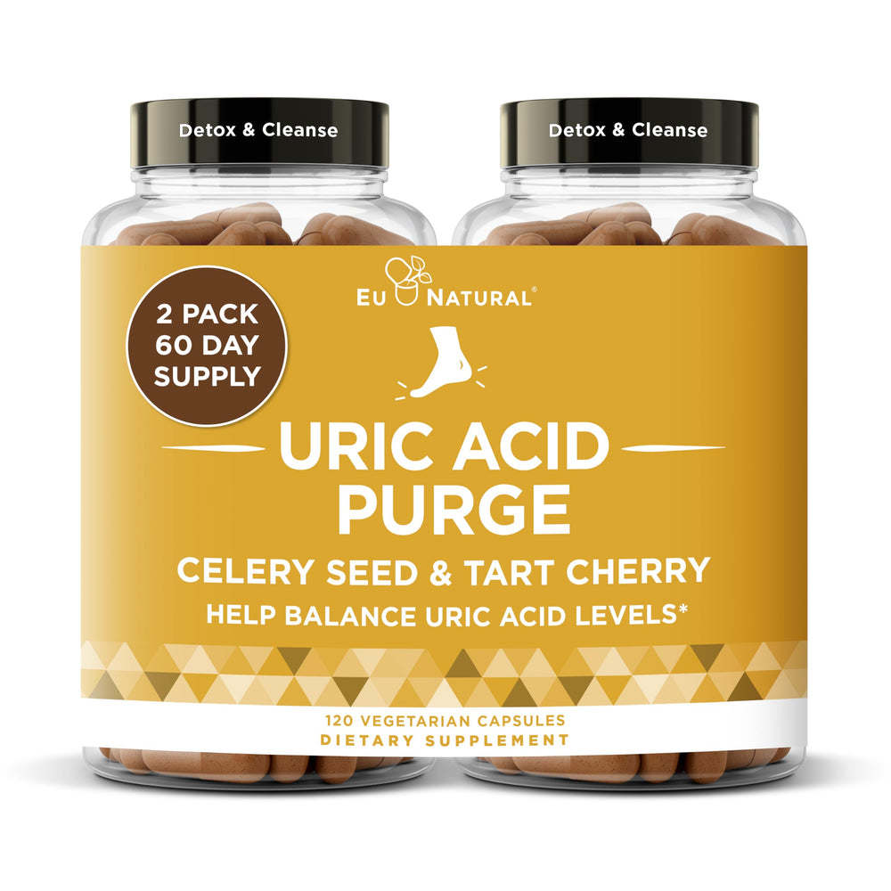 Eu Natural Purge Uric Acid Flush bottle for daily uric acid support and mobility