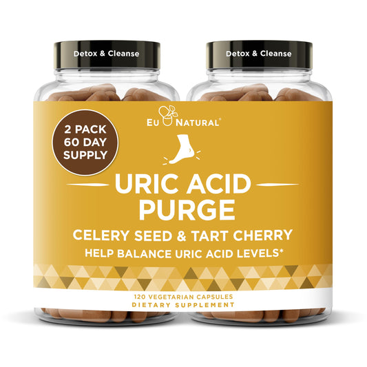 Eu Natural Purge Uric Acid Flush bottle for daily uric acid support and mobility