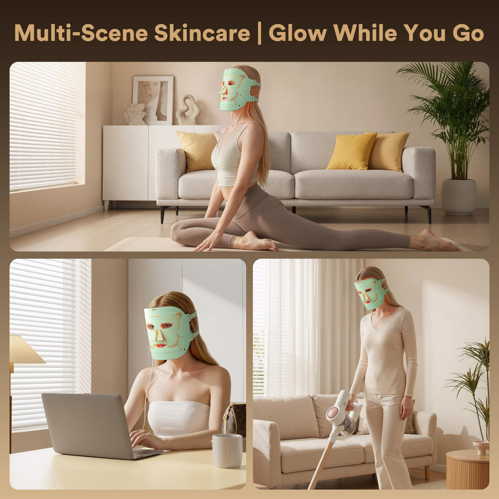 EUARNE at-home skincare session in a comfortable setting.