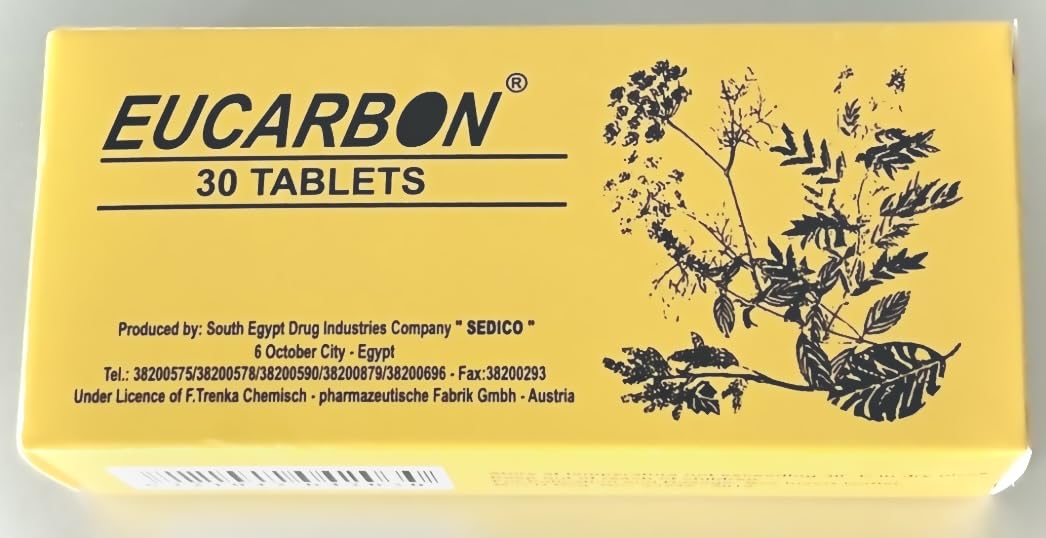Eucarbon tablets 30-pack for convenient daily digestive support.
