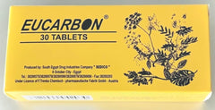 Eucarbon tablets 30-pack for convenient daily digestive support.