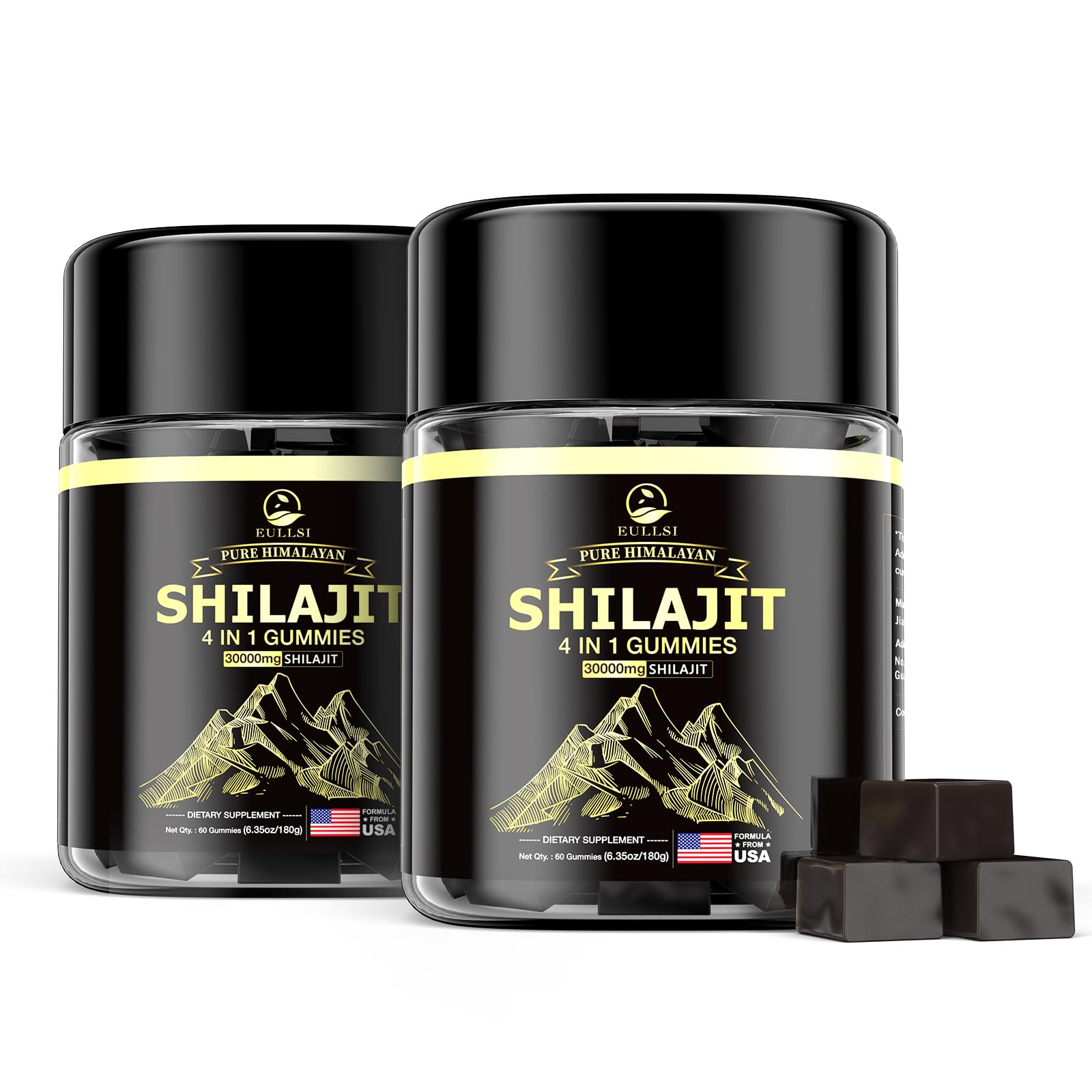 Eullsi Shilajit gummies bottle front for daily energy potential