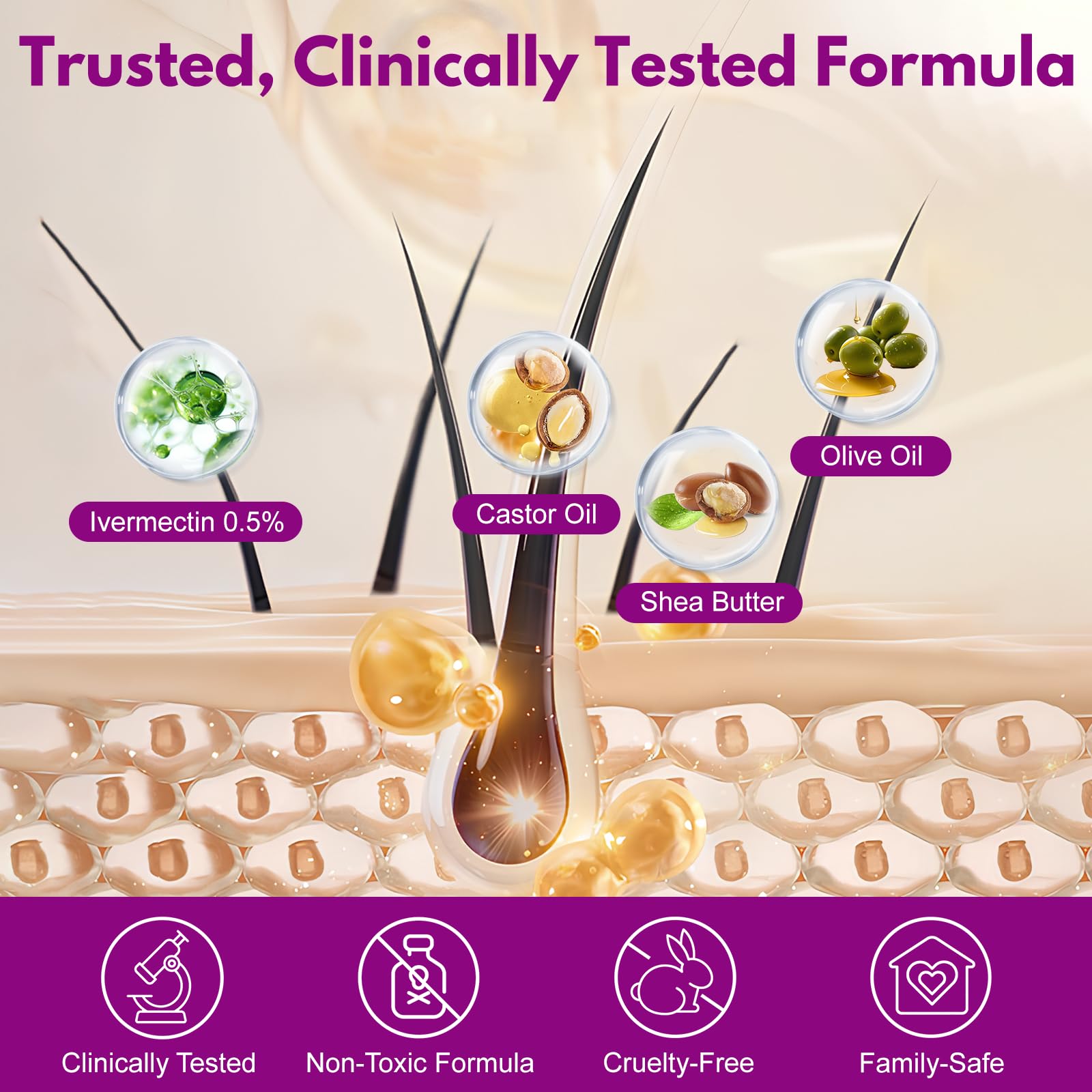 Rinsing Euphea lotion leaves soft, non-greasy hair