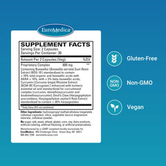 Euromedica ArthoMed bottle label close-up highlighting key ingredients