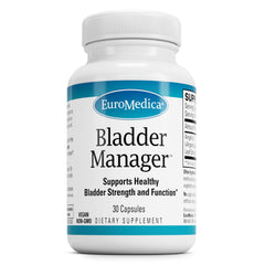 EuroMedica Bladder Manager bottle front view showing the product for urinary support.