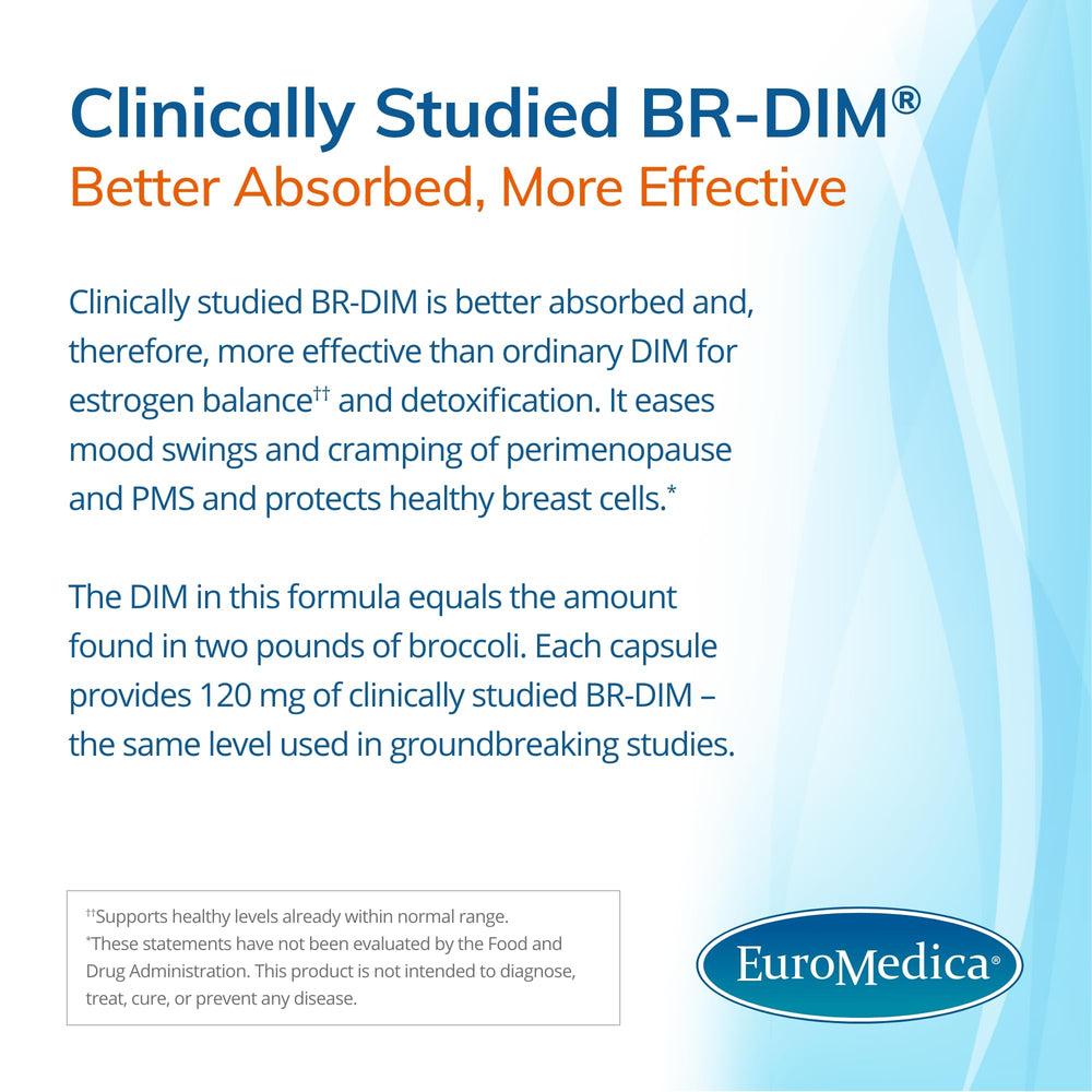 EuroMedica DIM Curcumin capsule close-up, emphasizing vegan, allergen-friendly dietary support.