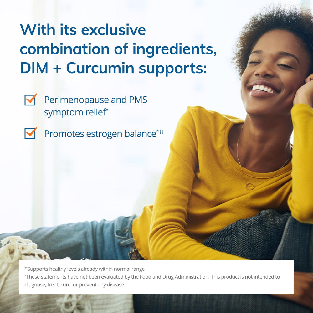 EuroMedica DIM Curcumin label showing BCM-95 and grape seed extract ingredients.