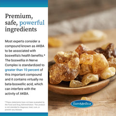 Boswellia serrata detail on EuroMedica packaging suggesting botanical support