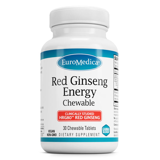EuroMedica Red Ginseng Energy bottle with HRG80 supports daily focus.
