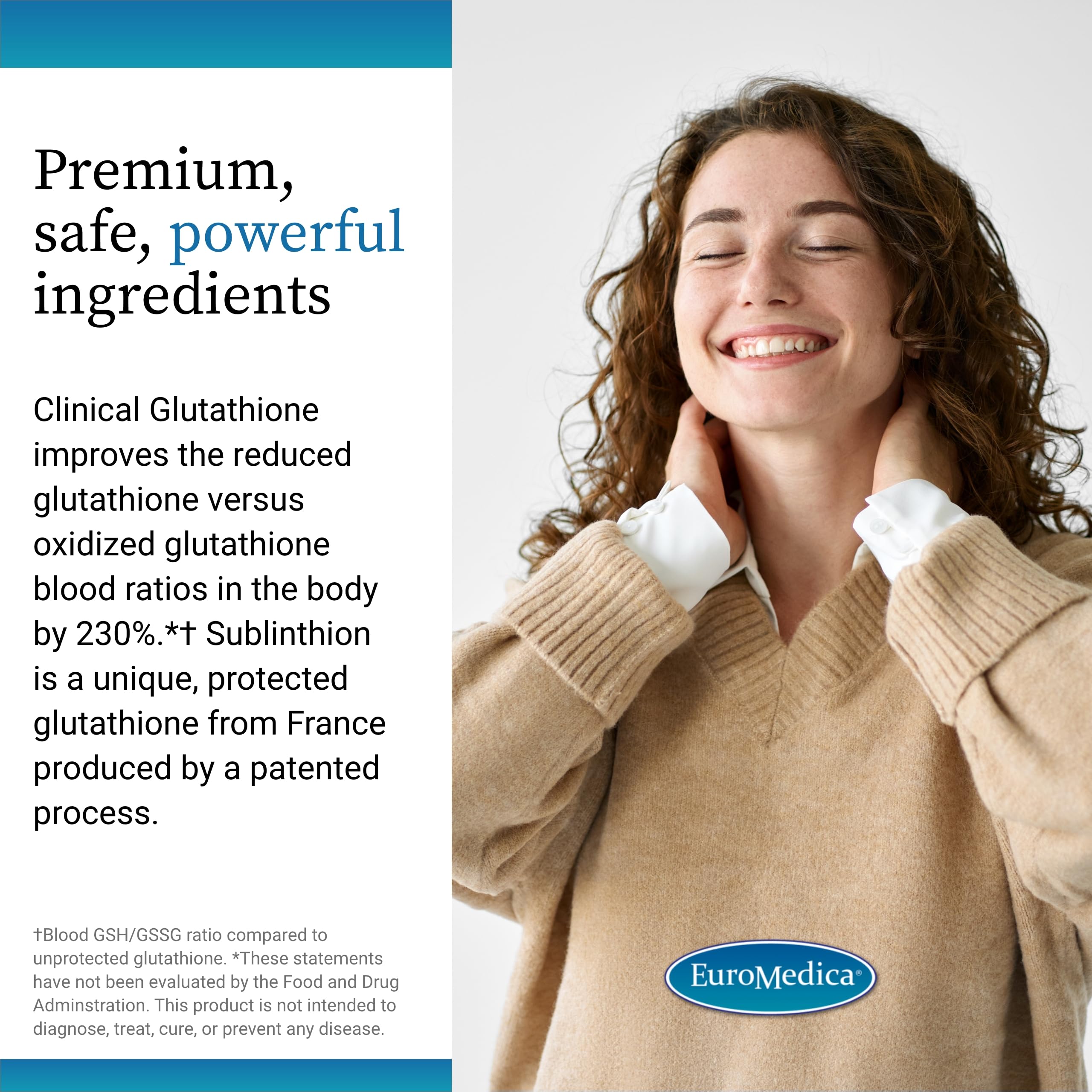 EuroMedica vegan symbol on label confirming plant-based supplement