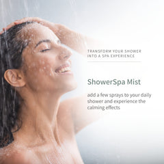 European Spa Source Lemongrass Eucalyptus ShowerMist creates a fresh bathroom spa ambiance
